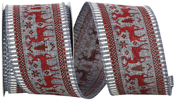 Christmas Ribbon - Deer Ticking