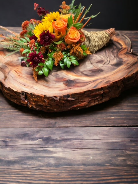 Thanksgiving Cornucopia Arrangement