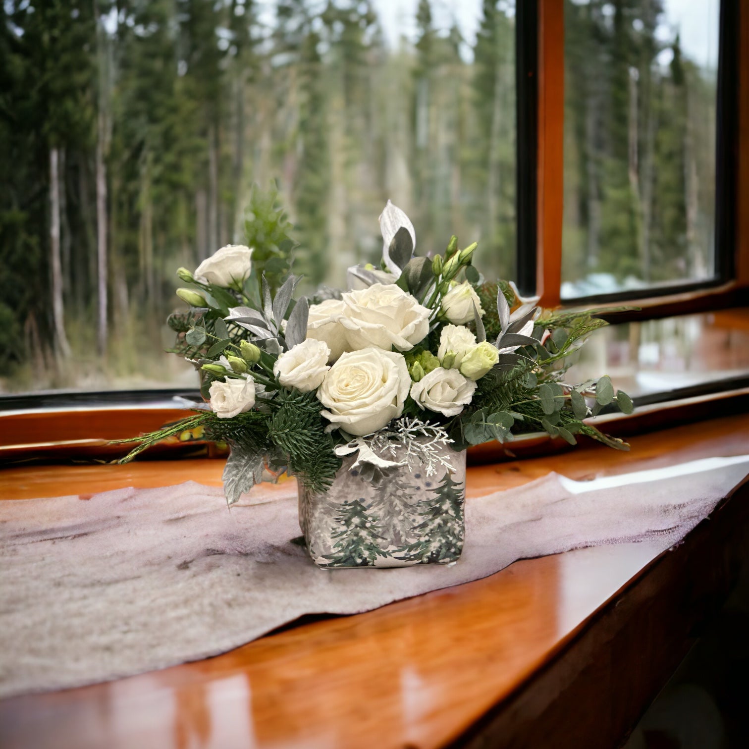 White Christmas Boutique Arrangement Love Knots Floral