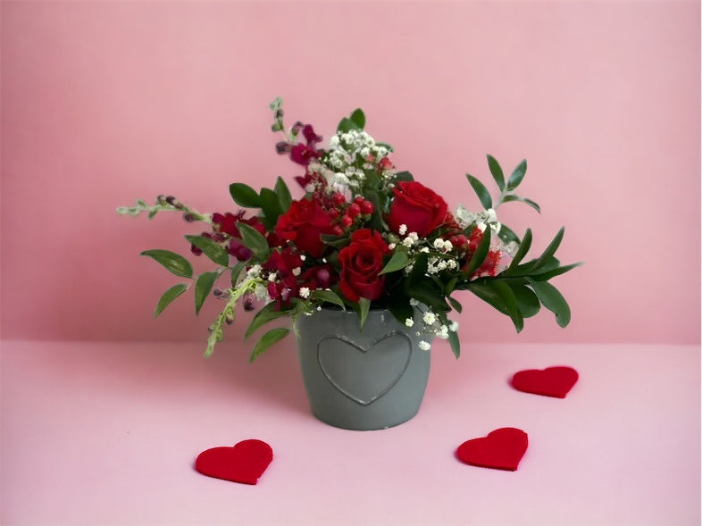 Hearts and Flowers Boutique Arrangement