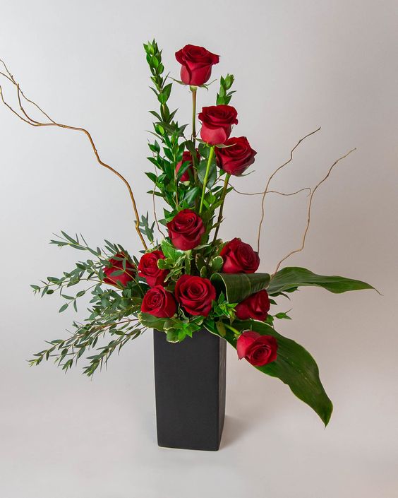 Modern Red Rose Flower Arrangements | Best Flower Site