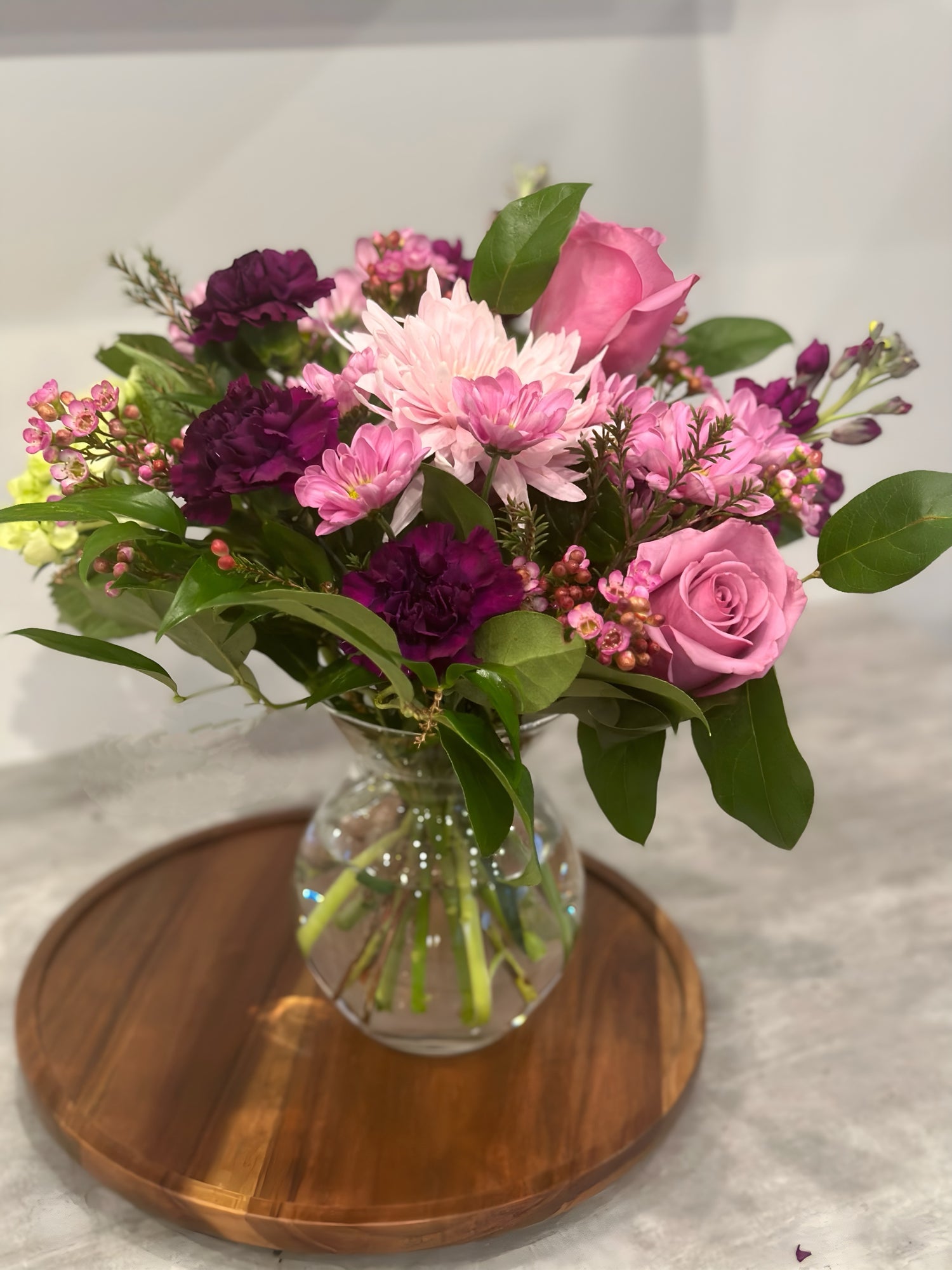 Playful Purple Vase Arrangement